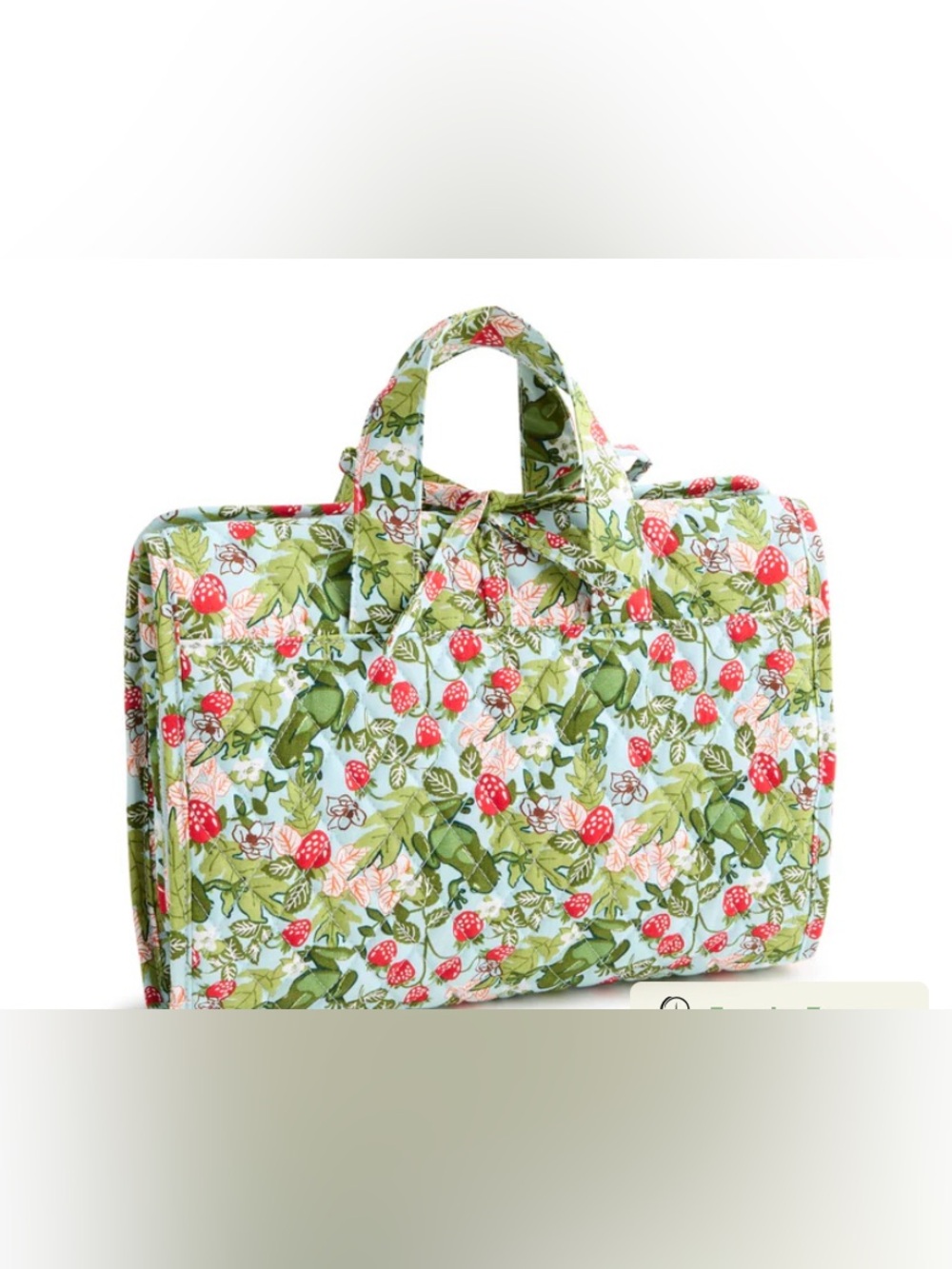 Vera Bradley Hanging Travel Organizer Bag Toiletry Frogberry Blue Garden New